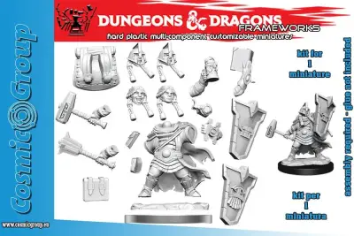 Figurine d&d frameworks dwarf cleric female